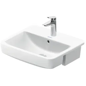Duravit, Lavabo, HEBWT No 1 blanc, avec trop-plein, 1 trou pour robinet 550x460mm (460 mm, 550 mm) pas cher