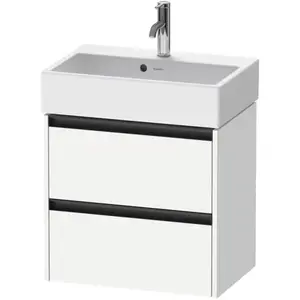 Duravit, Armoire de salle de bain, Meuble sous-lavabo Ketho.2 584x549x390mm blanc mat (58.40 x 39 x 54.90 cm)