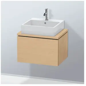 Duravit, Meuble sous-lavabo, L-Cube Meuble sous-lavabo pour console, Compact, suspendu, 1 tiroir, 620x400x477mm, LC580003030 (62 x 47.70 x 40 cm)