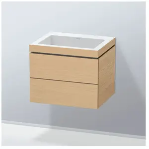 Duravit, Ensemble de meubles de salle de bain, L-Cube c-bonded Ensemble suspendu, 2 tiroirs, sans trop-plein, sans trou pour robinetterie