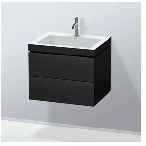 Duravit, Ensemble de meubles de salle de bain, L-Cube c-bonded Ensemble suspendu, 2 tiroirs, sans trop-plein, 1 trou pour robinet, 600x500x480mm