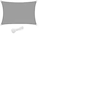Voile dombrage rectangulaire 3x5m - WOLTU - Gris Clair - Protection Solaire - Anti 85% UV pas cher