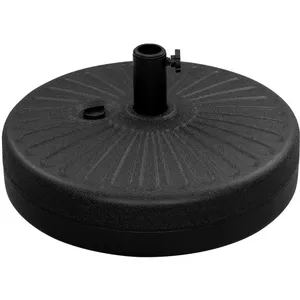 WOLTU Pied de Parasol Rond 22L, Support de Parasol à Remplir d'eau ou de Sable, Douilles d'Adaptation Incluses 38-48 mm, Noir pas cher