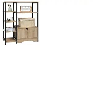 Comparateur de prix : WOLTU Bibliothèque,Meuble de Rangement,en métal et MDF Style industrie...