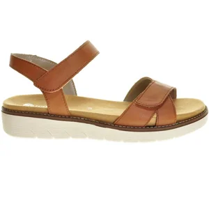 Sandale Plate Cuir Remonte Odeon - Marron pas cher