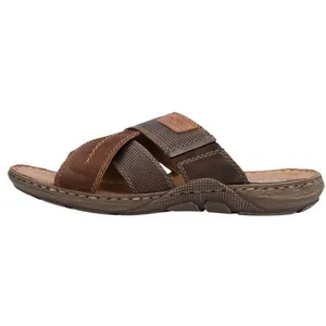 Sandales - RIEKER - Cuir - Marron - Homme - Talon plat