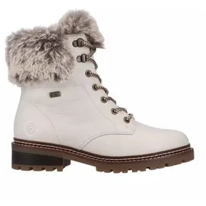 Bottines REMONTE D0B74 - REMONTE - Cuir - Talon bloc - Blanc - Femme pas cher