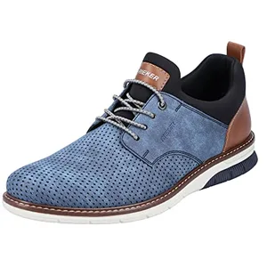 Basket à Lacets - Rieker - Ambor Bleu - Cuir - Confortable - Homme