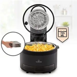 Klarstein Vendure heteluchtfriteuse met stoomfunctie 1250 watt 5 liter...