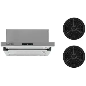 KLARSTEIN Vinea afzuigkap recirculatieset 60cm 610m³/h actief koolfilter zilver pas cher