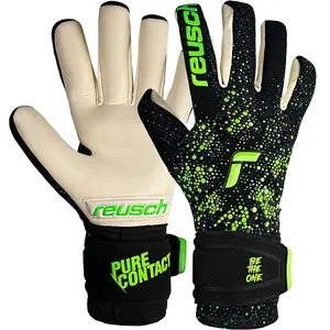 Reusch Pure Contact Gold Gants de gardien de but unisexes avec couture intérieure et revêtement antidérapant doré, adaptés à toutes les surfaces de terrain, 10 pas cher