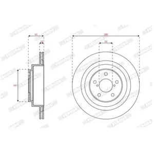 FERODO Disques de frein pour SUBARU: Impreza, Legacy (Ref: DDF2965C) pas cher