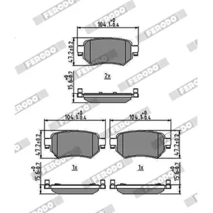 FERODO Plaquettes de frein X4 pour MAZDA: 6 (Ref: FDB4944) pas cher