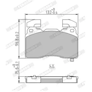 FERODO Plaquettes de frein X4 pour OPEL: Insignia & CHEVROLET: Camaro, Corvette (Ref: FDB5058) pas cher