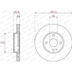 Remschijf DDF2861C Ferodo pas cher