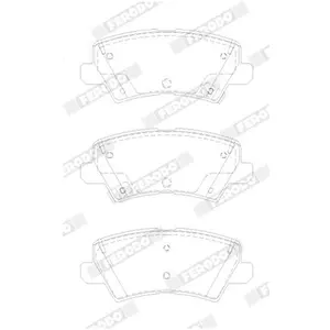 Remblokkenset schijfrem FDB5036 Ferodo pas cher