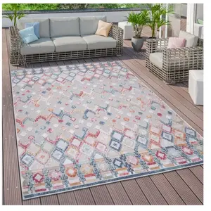 Paco Home Tapis Exterieur Terrasse Balcon Abstrait Geometrique Motif L...