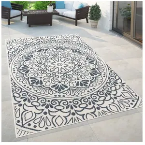 Paco Home Tapis Intérieur & Extérieur Pour Balcon Et Terrasse Avec Mot... pas cher