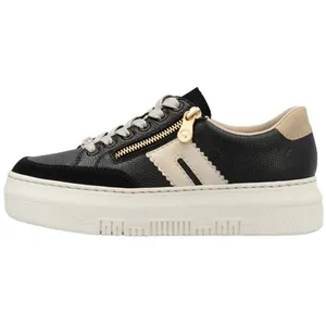 Basket - RIEKER - Cuir - Noir - Femme - Confort exceptionnel pas cher