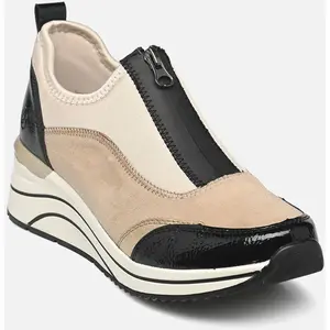 Basket Vegan à Zip Remonte Gloria - Beige Combi pas cher