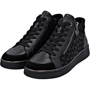Basket Montante Cuir Remonte Goatsuede - Noir pas cher