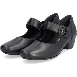Ballerine à Talon Cuir Rieker Lugano - Noir pas cher