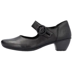 Ballerine à Talon Cuir Rieker Lugano - Noir