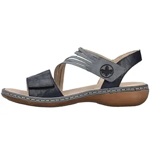 Sandales Cuir Rieker Lugano - Bleu pas cher