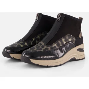 Basket Montante Compensé Cuir Rieker Korsika - Noir Comb pas cher
