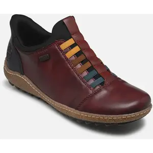 Basket Basse Cuir Rieker Odeon - Rouge pas cher