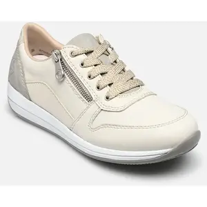 Rieker, Femmes, Baskets, Damen-Sportschuhe aus Leder in Creme, Beige, (40) pas cher
