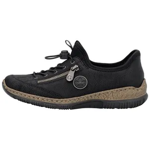 Basket Basse - RIEKER - Scuba - Lacets - Noir - Femme pas cher