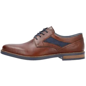 Mocassin Cuir Rieker Clarino - Homme - Marron - Rond - À lacets - Plat pas cher