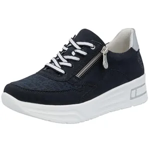 Basket Basse - RIEKER - Alabama - Cuir - Bleu - Confort exceptionnel pas cher