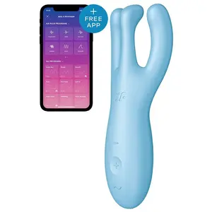 Comparateur de prix : Satisfyer Stimulateur de clitoris connecté Threesome 4 14cm Tiurquoise
