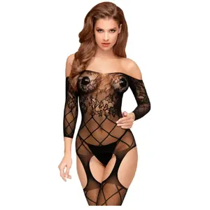 Penthouse Lingerie top Notch - Erotische Catsuit met Jarratels - Maat XL - Zwart pas cher