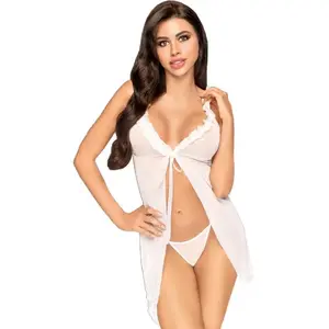 Comparateur de prix : Penthouse - Babydoll Met String - After Sunset - Wit - Maat L/XL