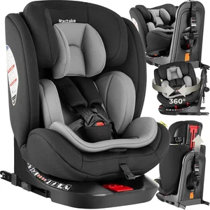 tectake® Draaibare Autostoel - Kinderstoel - i-Size goedkeuring - Isofix autostoel - Zitverhoger - Kinderzitje auto - Autostoeltje - 5-punts-gordel - Vanaf geboorte tot 150cm/36kg pas cher
