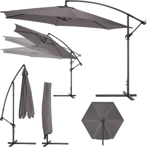 TECTAKE Parasol 350 cm avec housse de protection pas cher