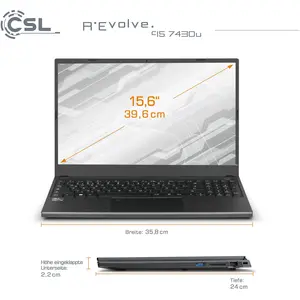 CSL Ordinateur portable R'Evolve C15 7430U 64GB 1000GB Windows 11 Home... pas cher