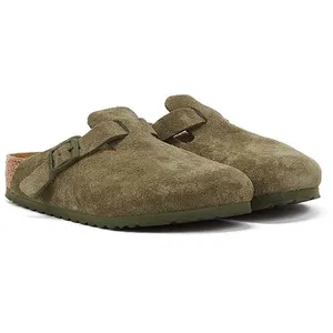 Klompen BIRKENSTOCK Boston Kaki pas cher