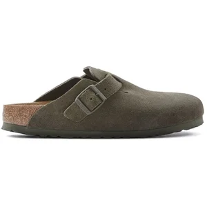 Birkenstock Sabots en daim vert pas cher