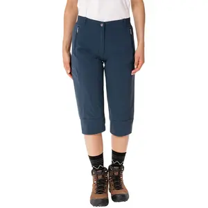 VAUDE Women's Farley Stretch Capri III Pantalon Femme, Dark Sea, 42