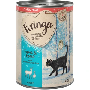 Édition limitée : Feringa Classic Meat Menu d'hiver gibier, oie pour chat 6 x 400 g pas cher