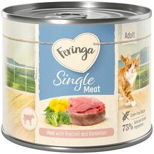Feringa Single Meat Menus 6 x 200 g pour chat - veau, brocolis, pissenlit pas cher