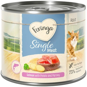 Feringa Single Meat Menus 6 x 200 g pour chat - saumon, pommes de terre, persil pas cher