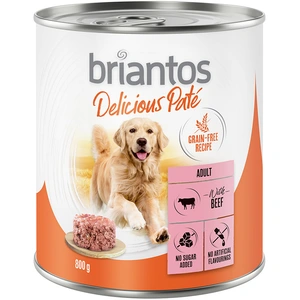 Briantos Delicious Paté 6 x 800 g pour chien - boeuf pas cher
