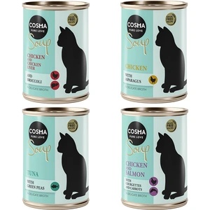 6x100g lot mixte II (4 saveurs) Soup Cosma Pâtée pour chat pas cher