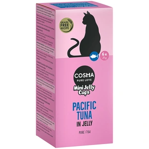 6x25g thon du Pacifique Mini Jelly Cups Cosma Friandises pour chat pas cher