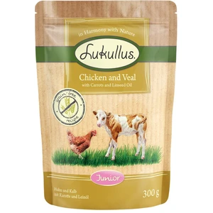 Lukullus Junior sans céréales 6 x 300 g pour chien - poulet, veau pas cher